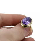 Aleksandryt 14k żółte złoto Pierścionek Klasyczny Vintage vrc285y